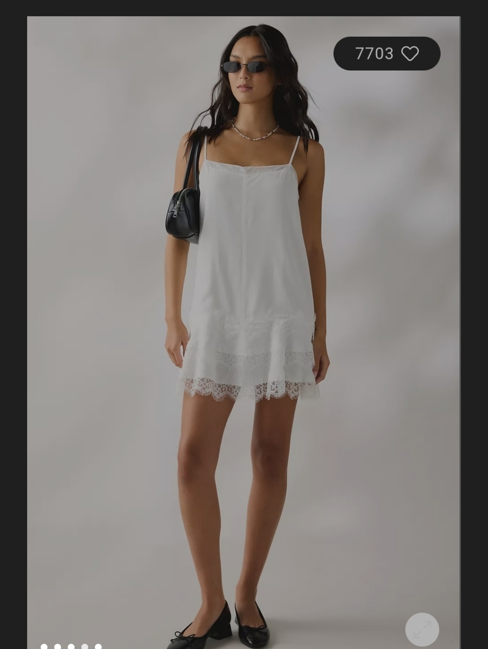 Kimchi Blue Up In The Air Tiered Lace Mini Dress - MED